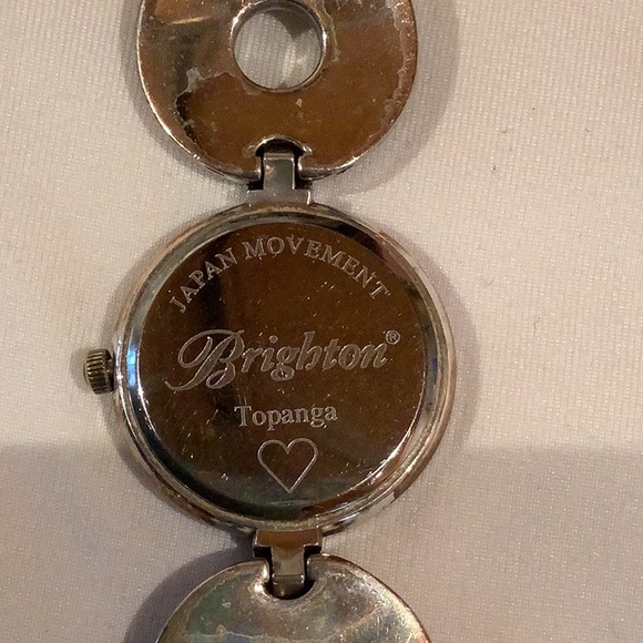 Brighton Topanga watch in black, brown, silver, new battery. Good condition. - Picture 6 of 9
